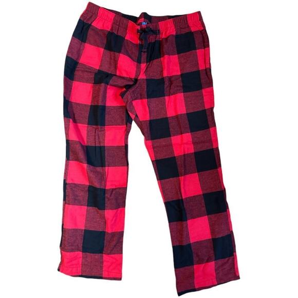 Old Navy Red Black Plaid Flannel Pajama Pants Men's Size XL NWT - Picture 1 of 6